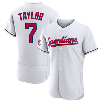 Jake Taylor Men's Authentic Cleveland Guardians White Home Jersey