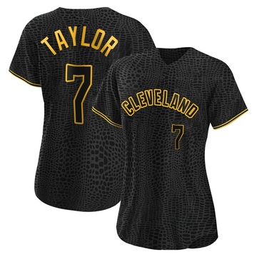 Jake Taylor Women's Authentic Cleveland Guardians Black Snake Skin City Jersey