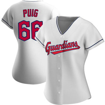 Yasiel Puig Cleveland Indians Majestic Youth Alternate Official Cool Base  Player Jersey - Red